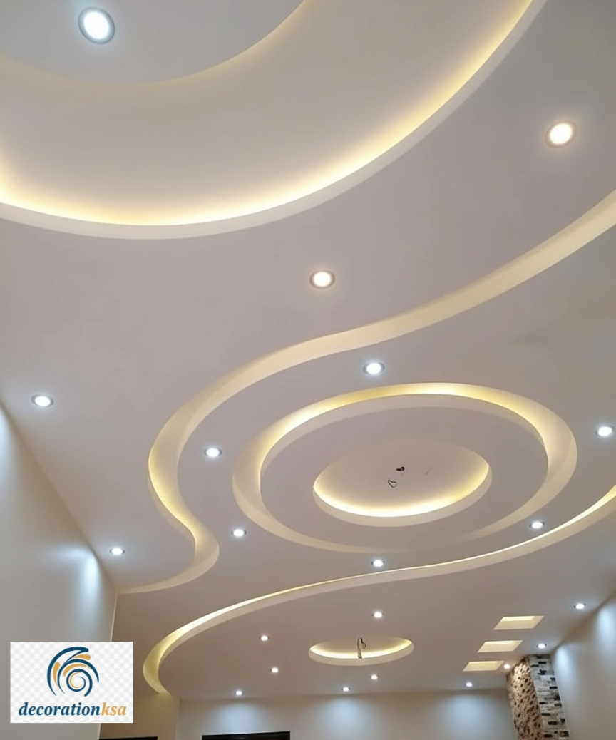 تصاميم اسقف جبس بورد حديثة مودرن للصالات والمجالس