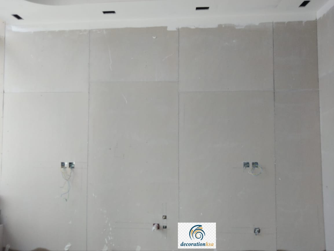 تركيب جبس بورد مع الصوف الصخري للعزل الصوتي